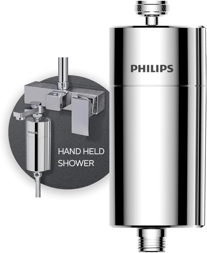 Philips Water AWP1775 - In-Line Shower Filter - Reduces Chlorine by up to 99 Percent I Easy to Install I Fits all UK and Eire Shower hoses and taps I HIGH WATER FLOW I CONVENIENT AND EASY I Chrome - Image 3